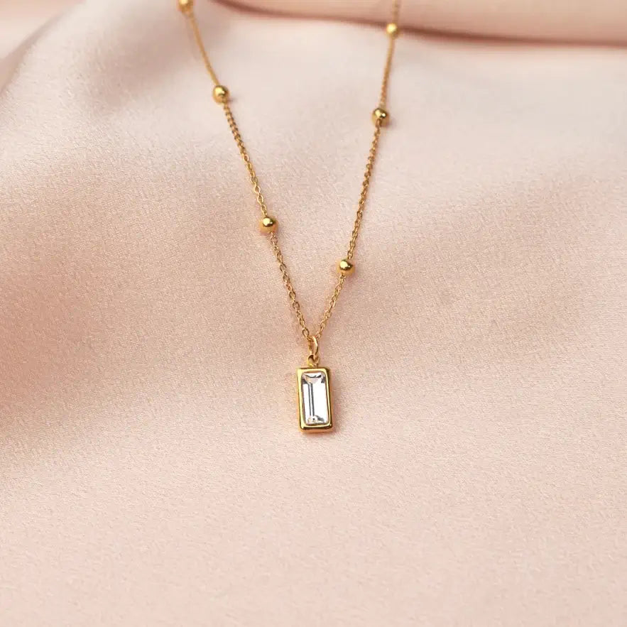white crystal necklace
