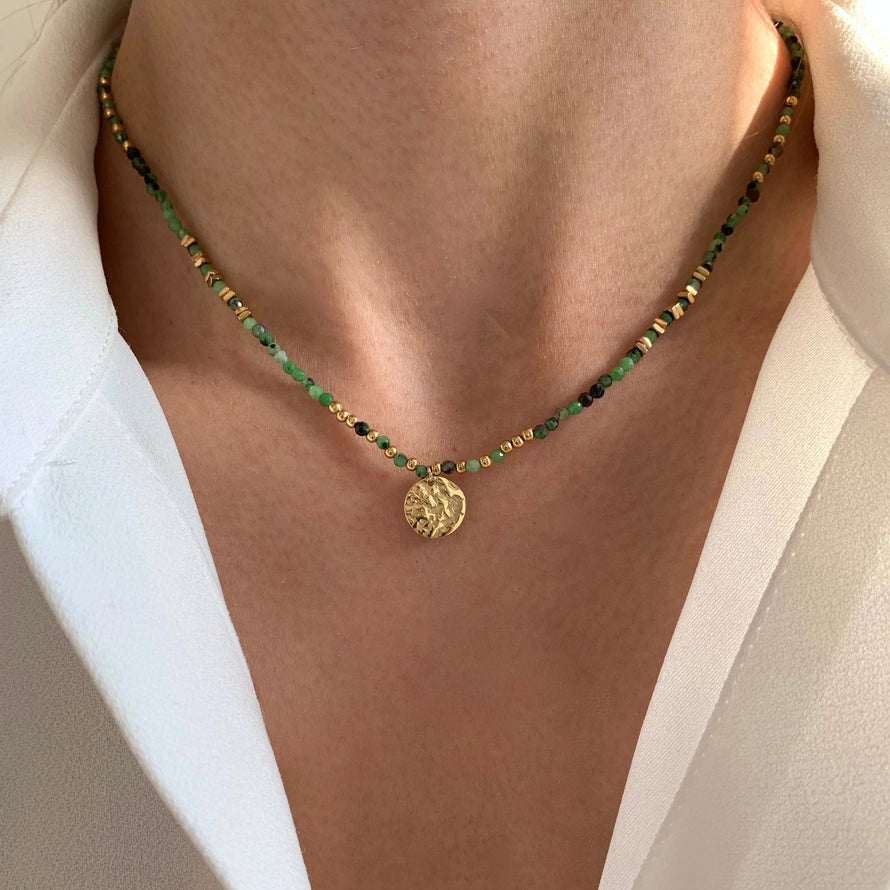 Turmalin Kette mit Anhänger