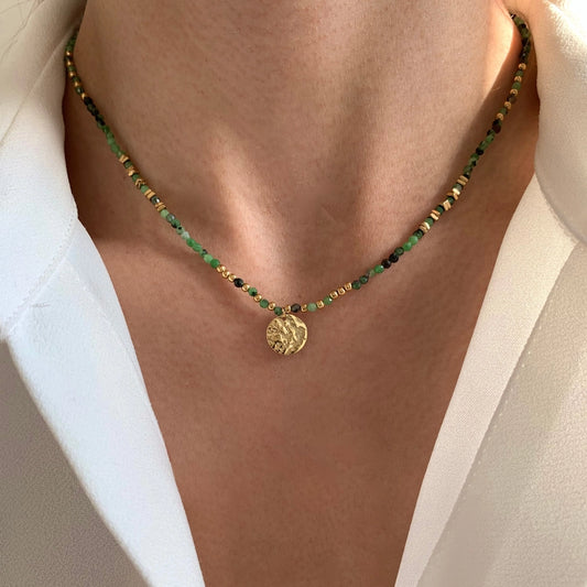 Turmalin Kette mit Anhänger