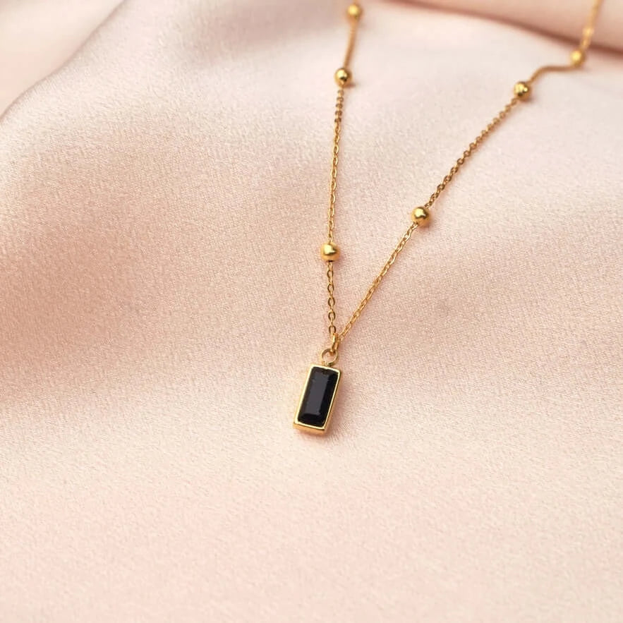 black crystal necklace