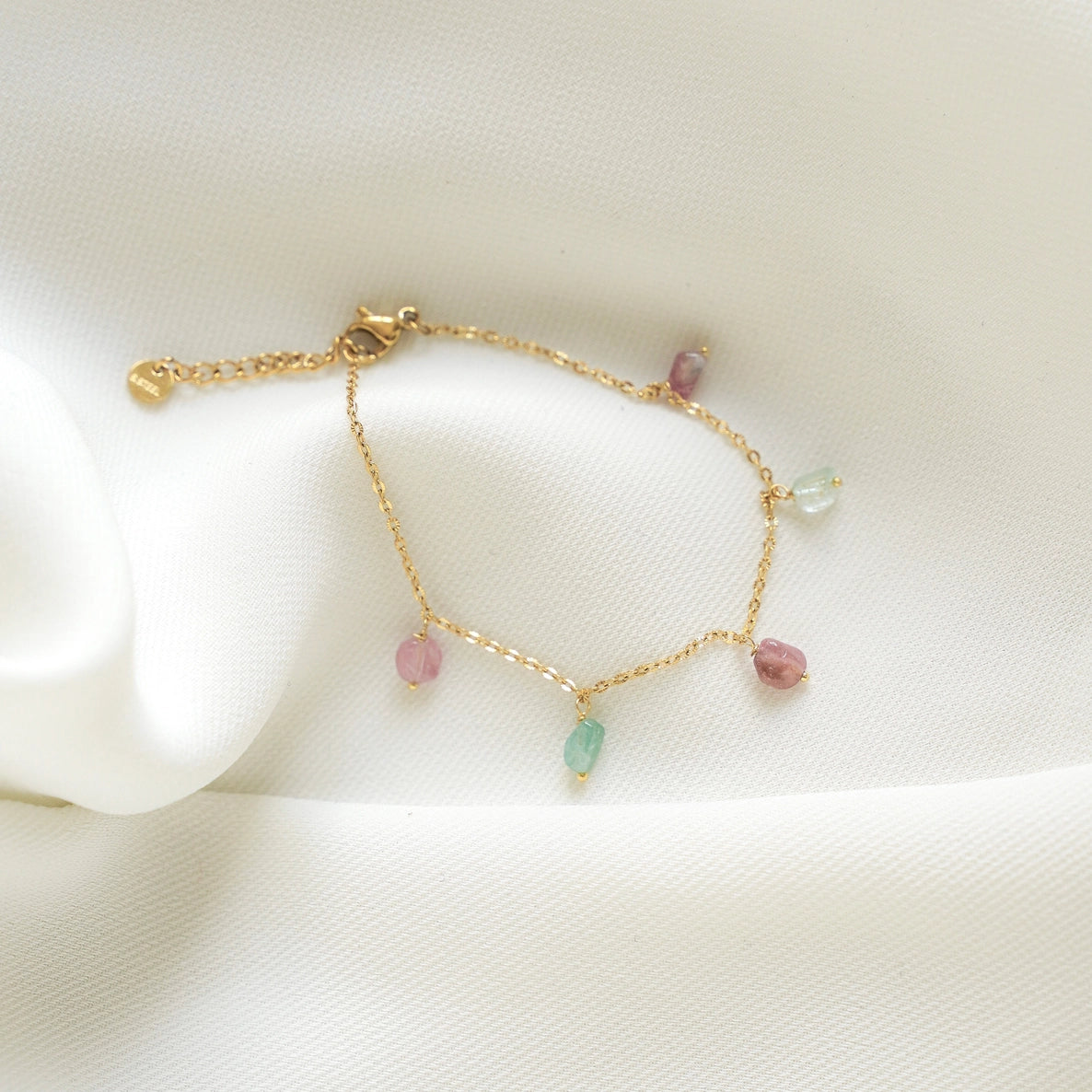Rosa und grüner Turmalin - Zweiteiliges Set