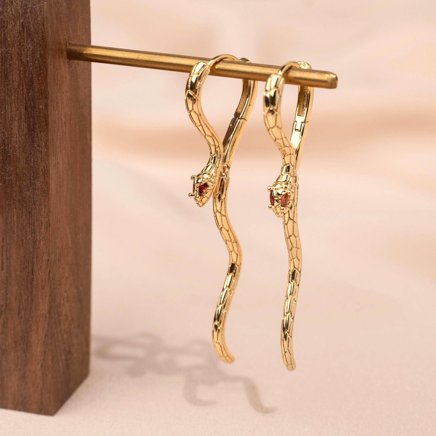 Boucles d'oreilles pendantes serpent