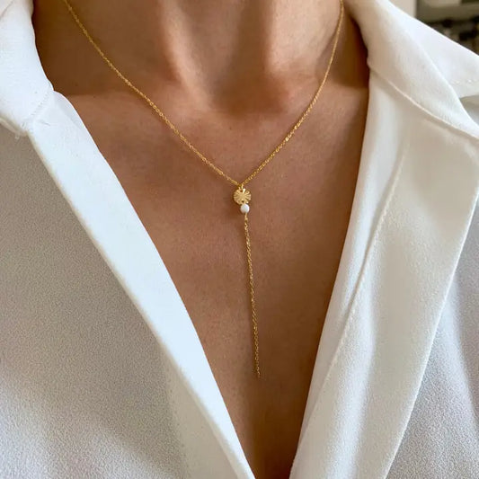 necklace with pearl pendant