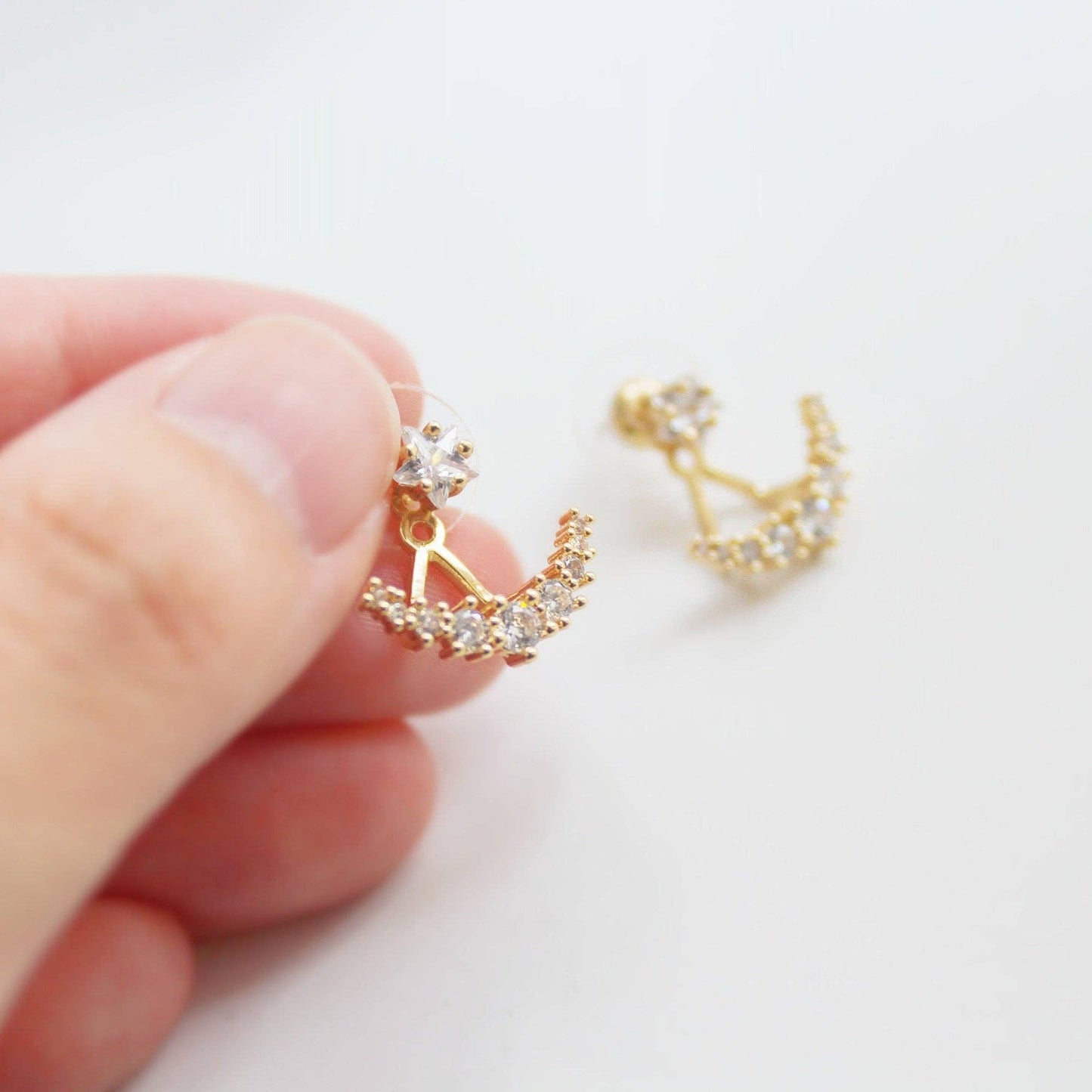 Kristall Ohrringe Polarstern