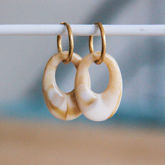 Statement earrings with large pendant