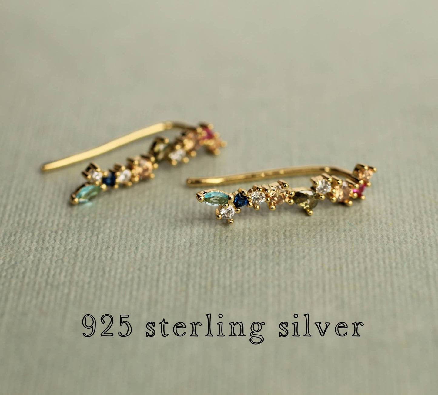 rainbow crystal earrings