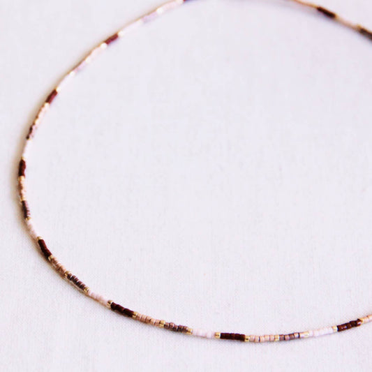 schlichte Perlenkette zum layern