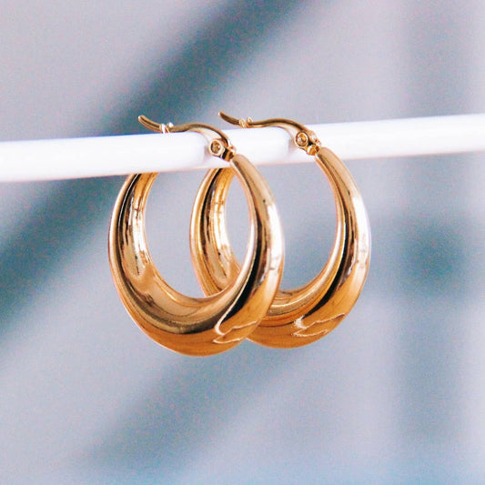 Statement hoop earrings, large