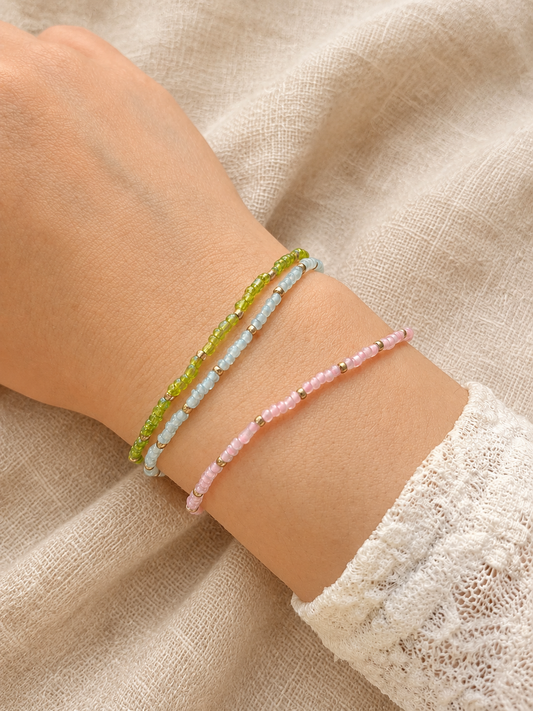 Schlichtes Perlenarmband