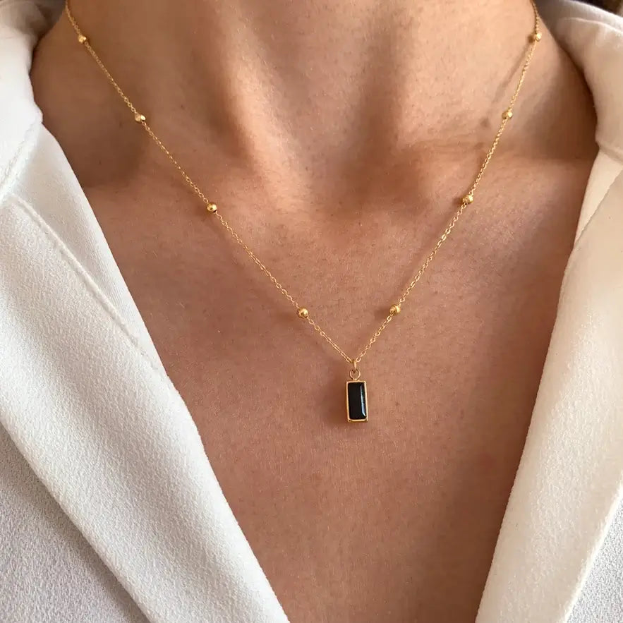 black crystal necklace