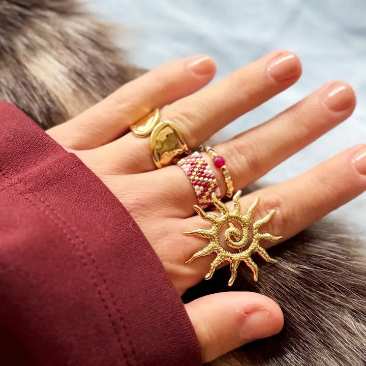 Statement Ring gehämmert