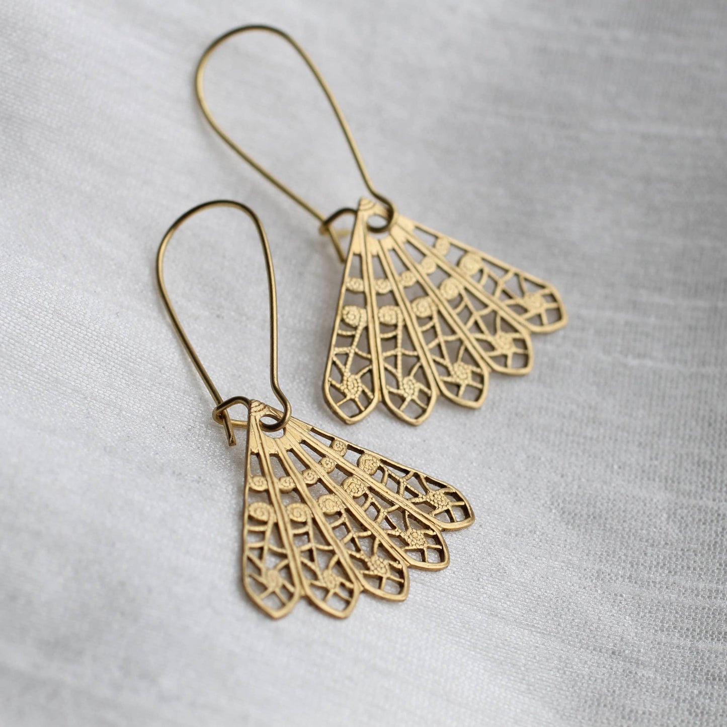 Boucles d'oreilles éventail mandala