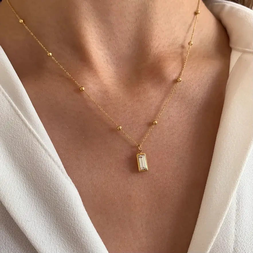 white crystal necklace