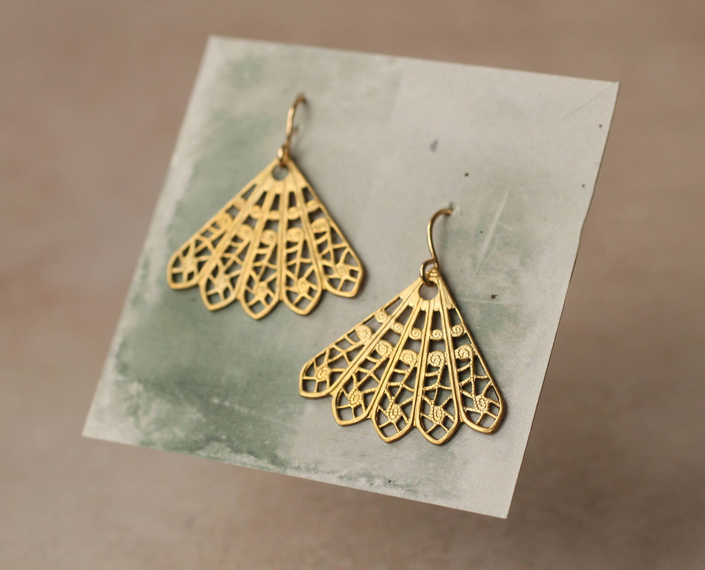 Boucles d'oreilles éventail mandala