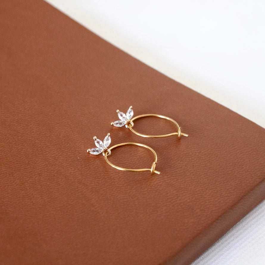 Hoop Earrings with Crystal
