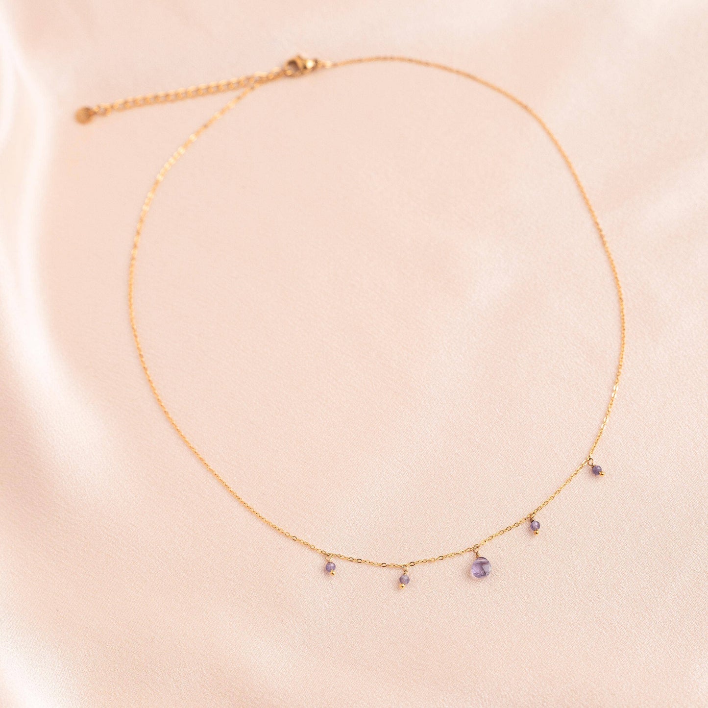 Kette mit Amethyst Anhängern